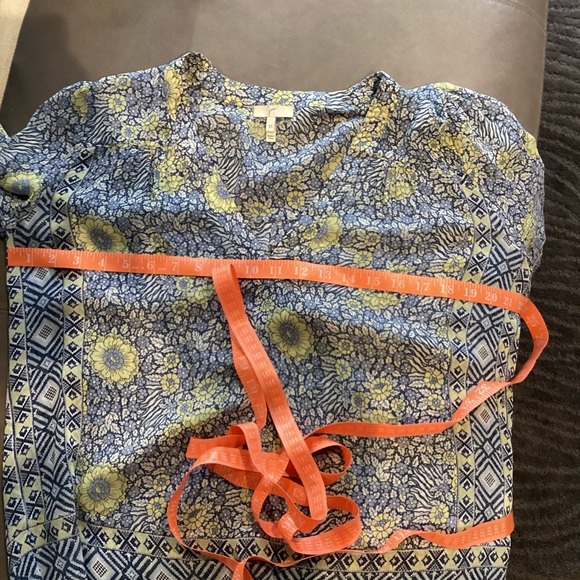 Joie Voile Silk Peasant Blouse EUC Sheer flowy - Picture 8 of 12